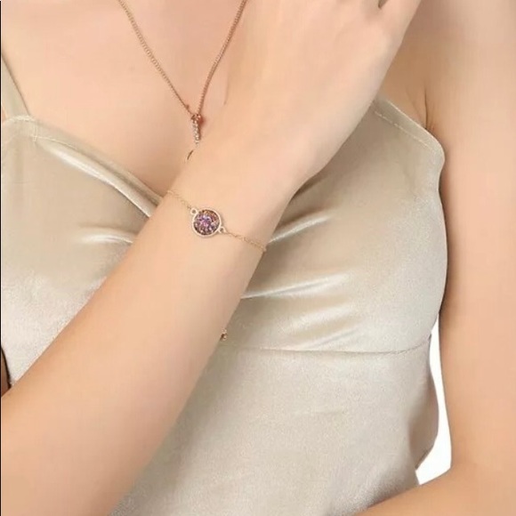 🌸 Gorgeous Pink Druzy Quartz 18k Gold Plate - Picture 2 of 3